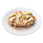 White Kinder Bueno Belgian Waffles 